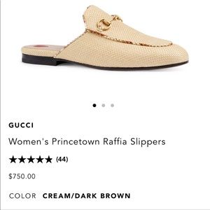 Gucci raffia 36.5 princetown